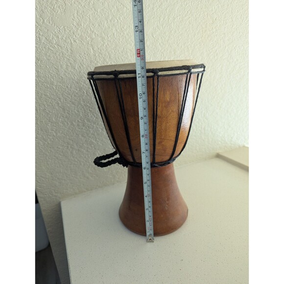 Handcrafted Wooden Drum: Authentic Leather Percussion Instrument - Picture 7 of 9